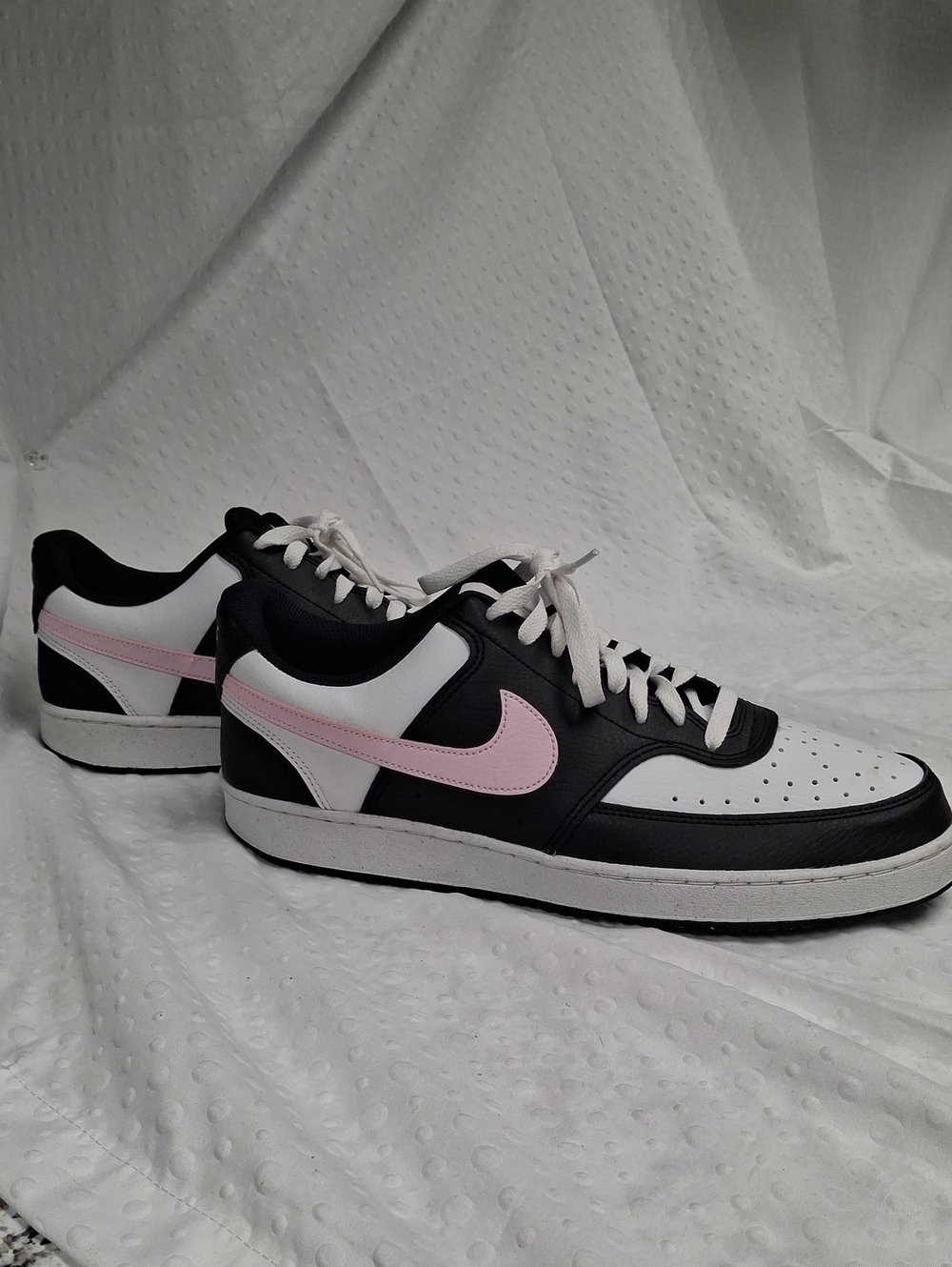Nike Court Vision Low Next Nature Black White Pink Foam - Size 12